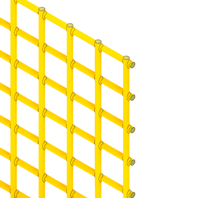 63-000-Y MODULAR SOLUTIONS MESH 1'' X 4' X 8', YELLOW